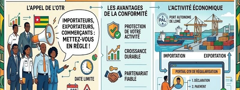 Togo : l’OTR appelle les importateurs et exportateurs à régulariser leur situation fiscale